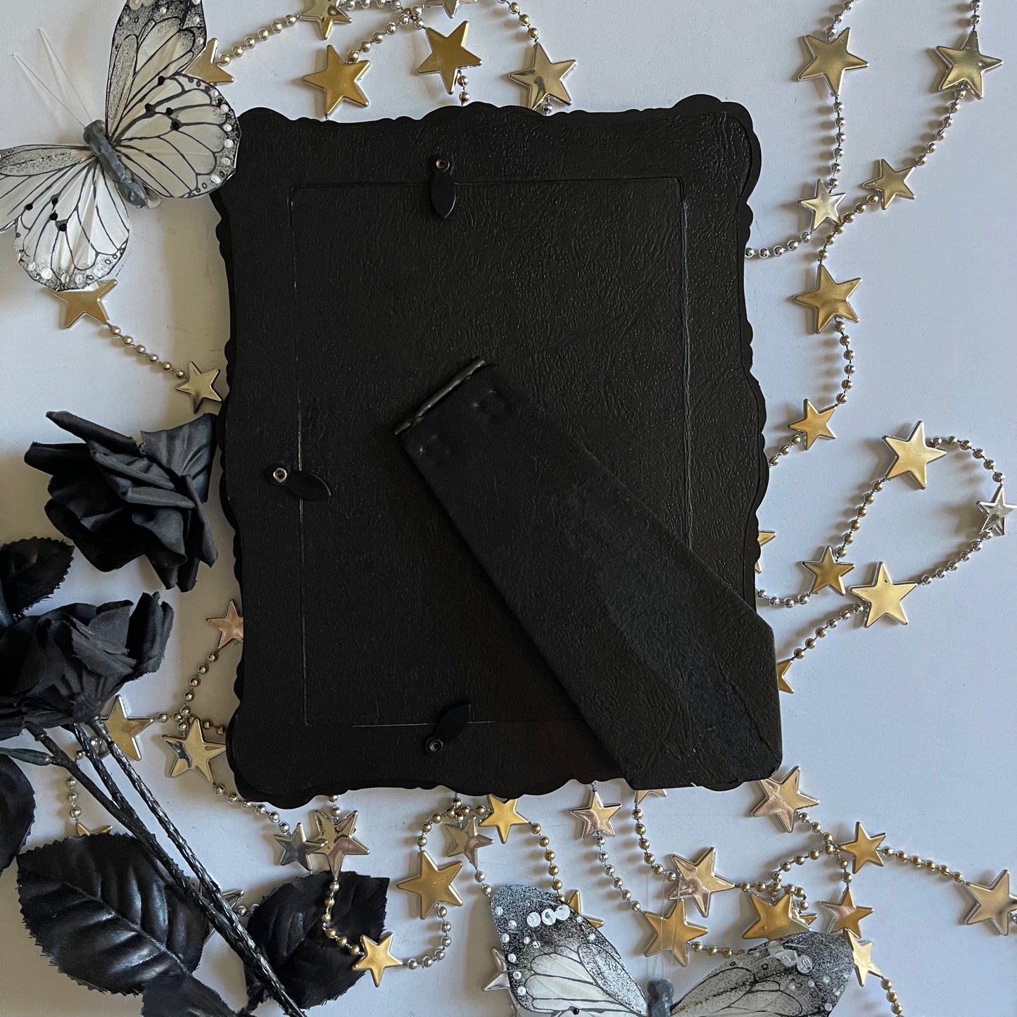 Black Ornate Bat Cathedral Frame