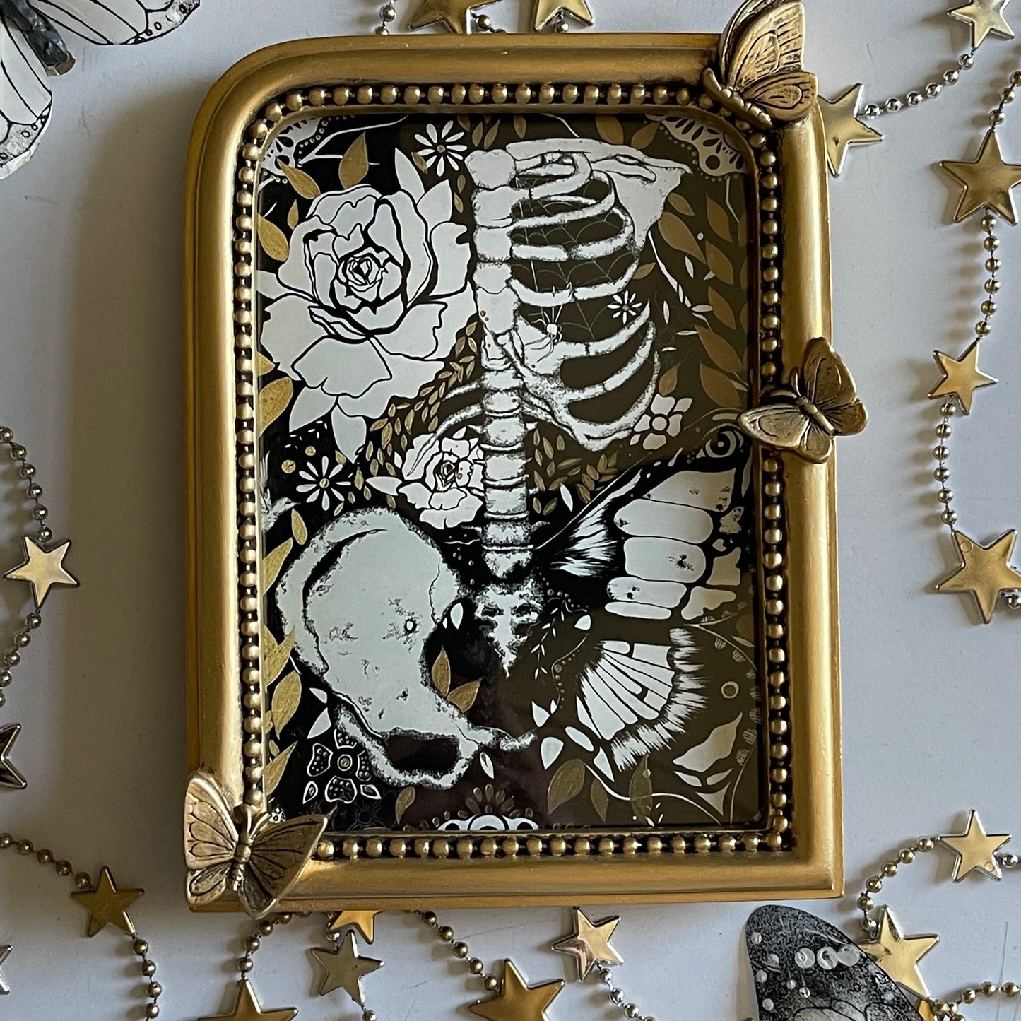 Gold Butterfly Frame of Forest